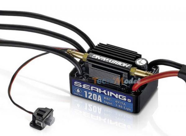 RC 30A ESC Contrôleur de Vitesse de Brosse à Deux Voies bidirectionnel pour Accessoire de Bateau de Voiture 1/16 1/18 1/24(avec Frein